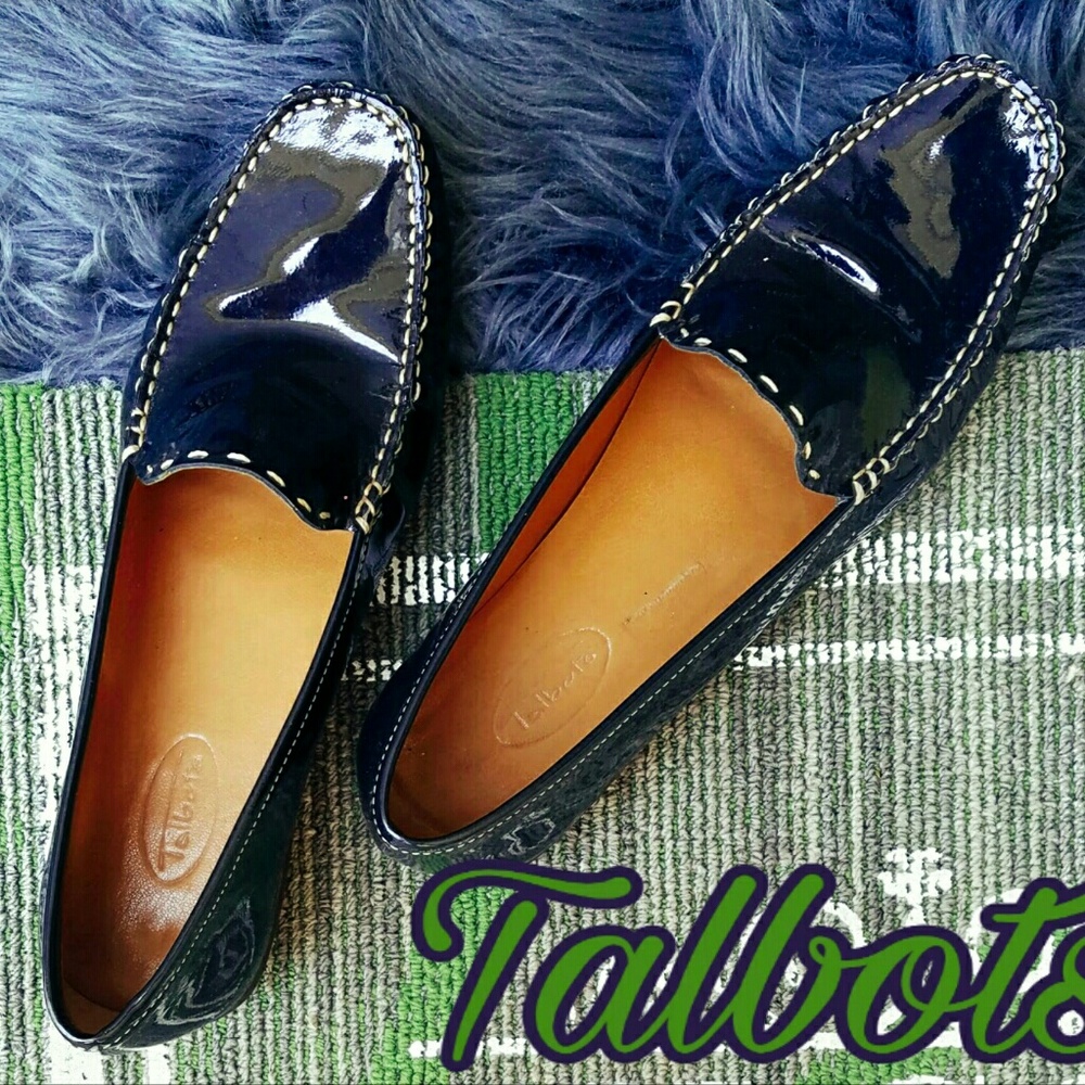 Patent Navy Slip-ons